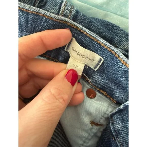 Madewell Slim Demi Boot Jeans 28 - Picture 5 of 5